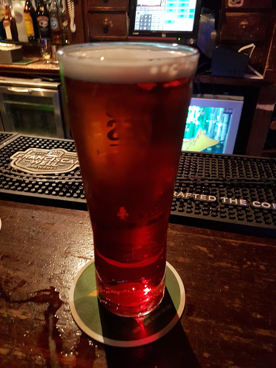 A Snakebite cocktail